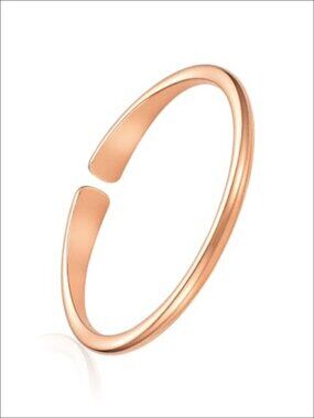 Solid Pure Copper Cuff Bracelet Adjustable Uncoated Real